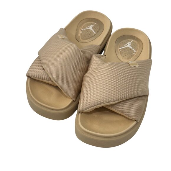 Womens Air Jordan Sophia Slide Sandals Sesame/White Size 7 Platform Slippers - Picture 13 of 13